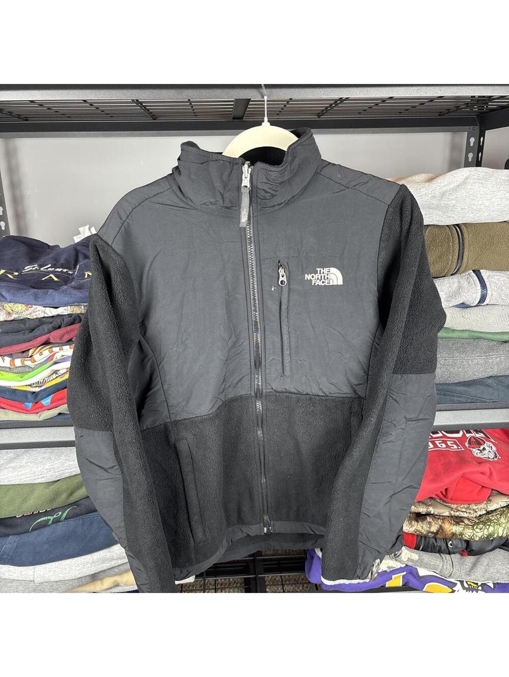 The North Face Denali Fleece Nylon Jacket Womens M Black Full Zip Gorpcore
